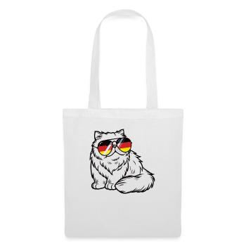 Deutsche flagge Katze deutsch Deutschland Katzen - Stoffbeutel - Weiß - Vorne