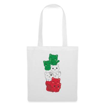 italienische flagge Katze italienisch Italien - Stoffbeutel - Weiß - Vorne
