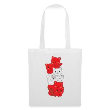Österreich flagge Katze deutsch Österreich Katzen - Stoffbeutel - Weiß - Vorne