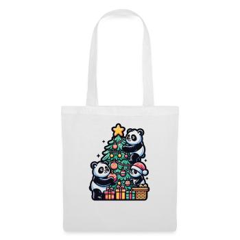 Pandas decorate the Christmas tree Christmas - Tote Bag - white - Front