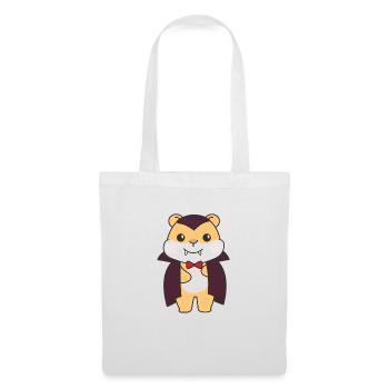 Hamster Happy Halloween Cute Vampire Costume - Tote Bag - white - Front