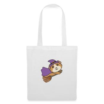 Cochon d’Inde Halloween Sorcière Enfants Sorcières Costume - Sac en tissu - blanc - Devant