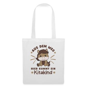 Aus Dem Weg Hier Kommt Ein Kitakind Pferd - Stoffbeutel - Weiß - Vorne