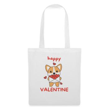Corgi for Valentine's Day cute animals with hearts - Tote Bag - white - Front