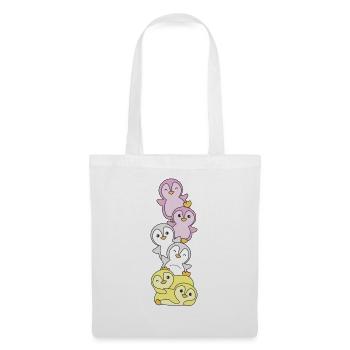 Minet Drapeau Fierté LGBTQ Pingouin mignon - Sac en tissu - blanc - Devant