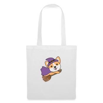 Corgi Halloween Witch Kids Witches Costume - Tote Bag - white - Front