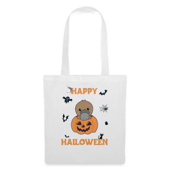Platypus in Pumpkin Cute Animals Happy Halloween - Tote Bag - white - Front