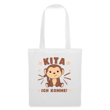 Kita J’arrive Kitakind Monkey - Sac en tissu - blanc - Devant