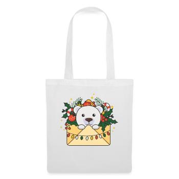Polar Bear Christmas Letter Winter Animals Polar Bears - Tote Bag - white - Front