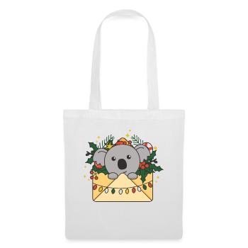 Koala Weihnachten Brief Winter Tiere Koalas - Stoffbeutel - Weiß - Vorne
