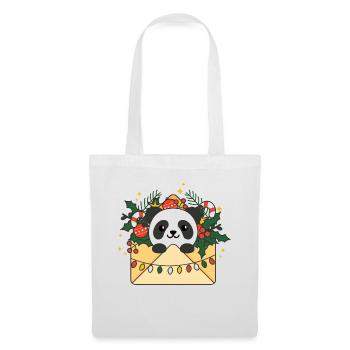 Panda Weihnachten Brief Winter Tiere Pandas - Stoffbeutel - Weiß - Vorne