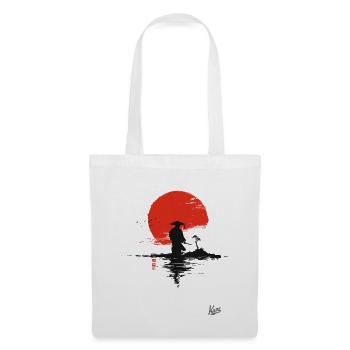 Japanese Tradition – Edo Red Sun with Fisherman - Tote Bag - white - Front