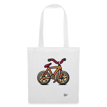 Mon premier vélo - Sac en tissu - blanc - Devant