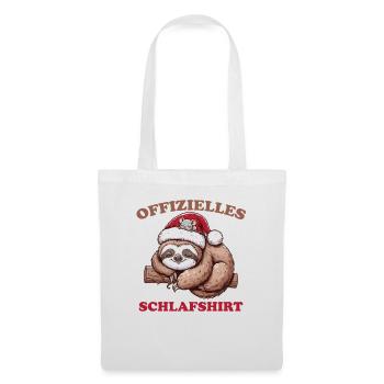 Official Sleep Shirt Christmas Sloth - Tote Bag - white - Front
