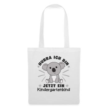 Hourra, je suis un enfant de maternelle Koala maintenant - Sac en tissu - blanc - Devant