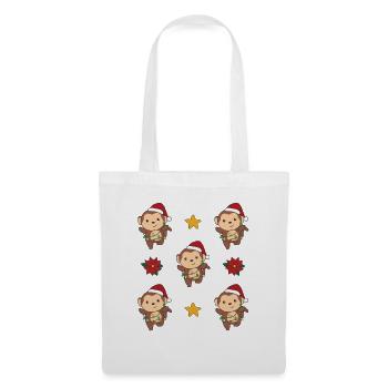 Monkey Christmas Winter Animals Monkey - Tote Bag - white - Front