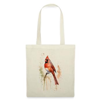 Aquarelle du cardinal du Nord - Oiseau vibrant - Sac en tissu - nature - Devant