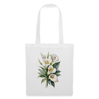 Calla Lily Watercolor Art | Elegant Floral - Tote Bag - white - Front