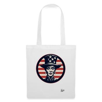 Patriotic senior woman with hat - Tote Bag - white - Front