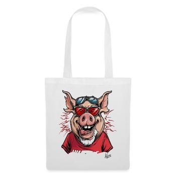 Drôle de festival sportif cochon - Sac en tissu - blanc - Devant