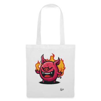 Quel fun, petit cochon cochon rose - Sac en tissu - blanc - Devant