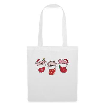 Axolotl Christmas Sock Winter Animals Axolotl - Tote Bag - white - Front