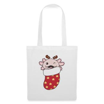 Axolotl Christmas Sock Winter Animals Axolotl - Tote Bag - white - Front