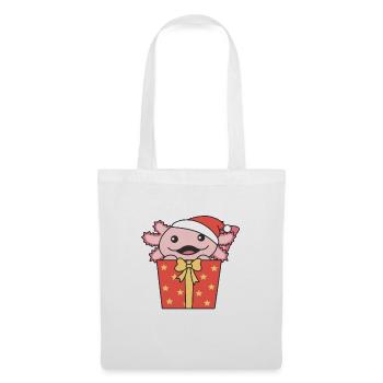 Axolotl Cadeau de Noël Animaux d’hiver - Sac en tissu - blanc - Devant
