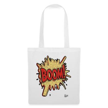 Boom – Cartoon Comic Explosion - Stoffbeutel - Weiß - Vorne