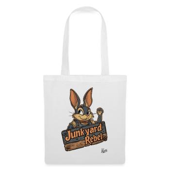 This rabbit is the junkyard rebel in town - Tote Bag - white - Front