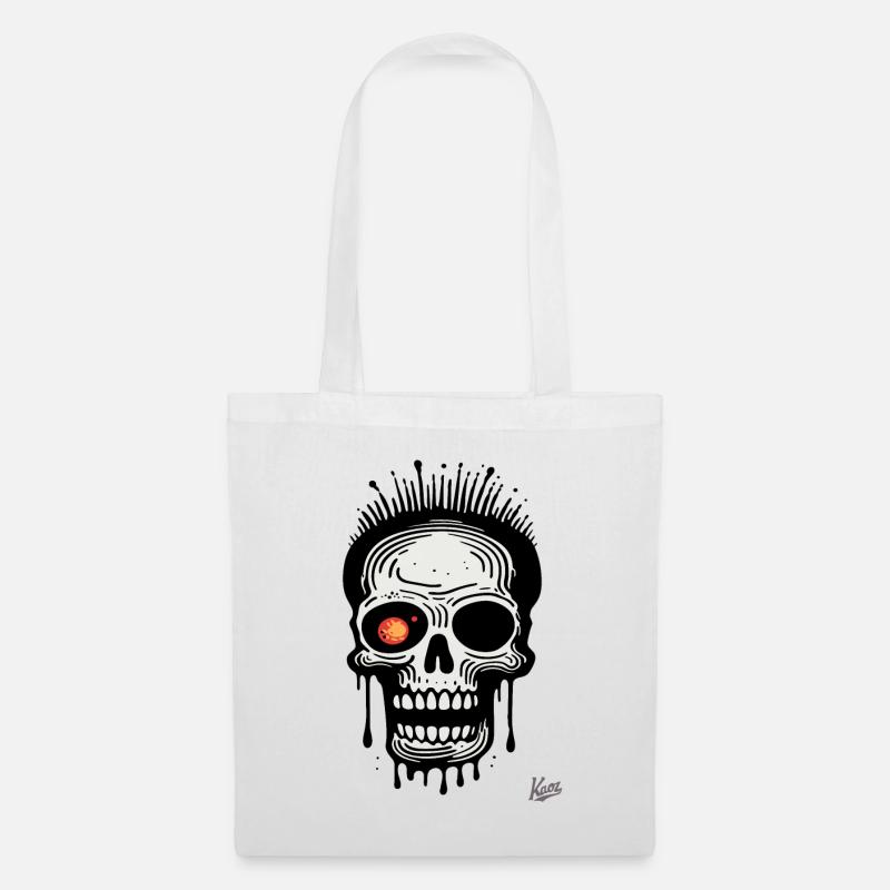 So Freaky: Lachender Totenkopf - Stoffbeutel - Weiß
