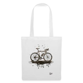Dirty and awesome: cyclocross and gravel bike - Tote Bag - white - Front