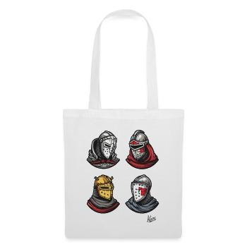 Casques médiévaux des chevaliers - Sac en tissu - blanc - Devant