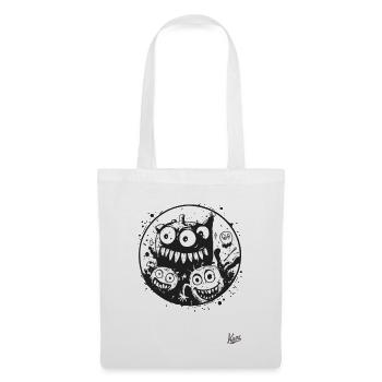 De l’encre et des monstres amusants - Sac en tissu - blanc - Devant