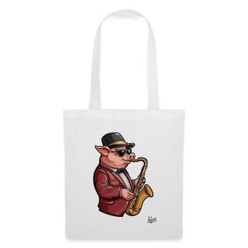 Jazz trumpets at their finest, saxophone pig - Tote Bag - white - Front