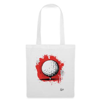 Balle de golf Golf - Sac en tissu - blanc - Devant