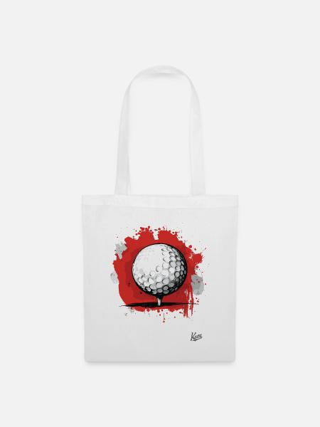 Golfball das Golfen - Stoffbeutel - Weiß