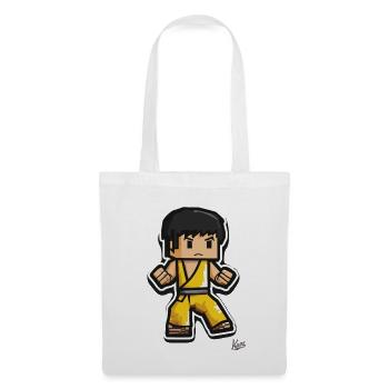 Gelber Sportanzug: Pixel-Kung-Fu-Lee - Stoffbeutel - Weiß - Vorne