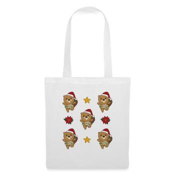Beaver Christmas Winter Animals Beaver - Tote Bag - white - Front