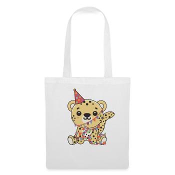 Léopard Anniversaire pour les enfants Un anniversaire - Sac en tissu - blanc - Devant