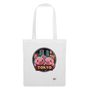 Cochons super mignons de Tokyo - Sac en tissu - blanc - Devant