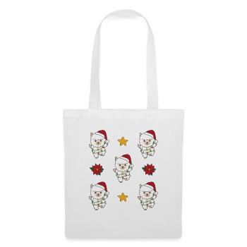 Alpaca Christmas Winter Animals Alpacas - Tote Bag - white - Front