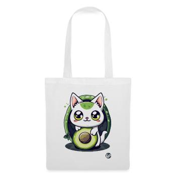 Avocato: Die süßeste Katze trifft Avocado - Stoffbeutel - Weiß - Vorne