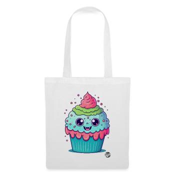 Überdosis Niedlichkeit - Süßestes Cupcake - Stoffbeutel - Weiß - Vorne