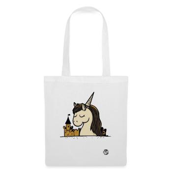Cute castle and magical unicorn - Tote Bag - white - Front