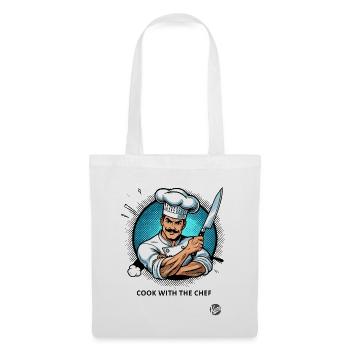Cuisiner avec le chef-chef - Sac en tissu - blanc - Devant