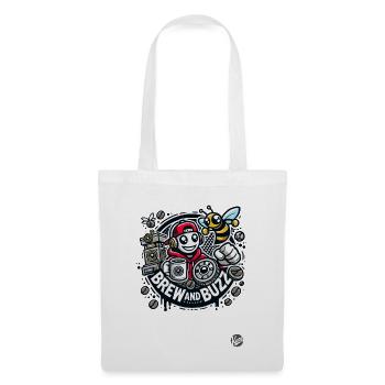 Coffee and music lover design with bee - Tote Bag - white - Front