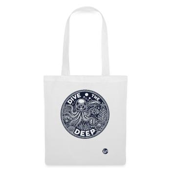Deep Sea Design "Dive into the Deep" Underwater - Tote Bag - white - Front
