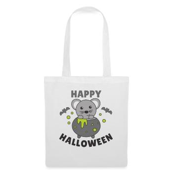 Mouse Happy Halloween Witch's Cauldron Bat - Tote Bag - white - Front