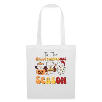 Tis' the Hallothanksmas Season Alpaca - Tote Bag - white - Front